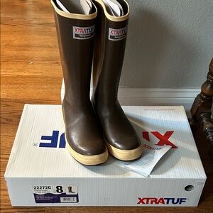 XTRATUF Men's Brown Boots 8 or women’s. Brand new in box. Never worn